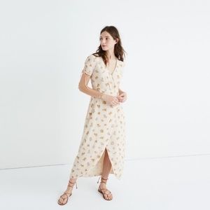 Madewell silk wrap maxi dress